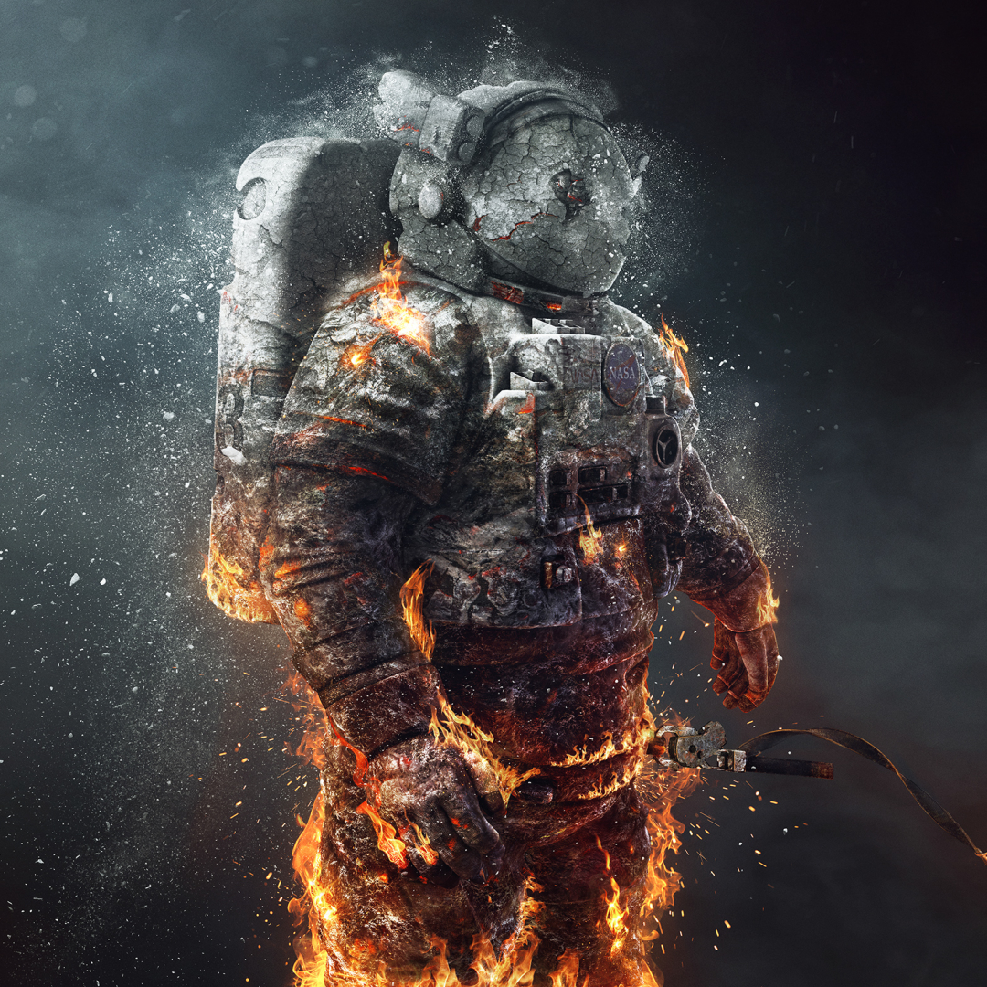 Astronaut on Fire