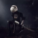 woman warrior white hair sword short hair YoRHa No.2 Type B NieR: Automata woman cosplay PFP