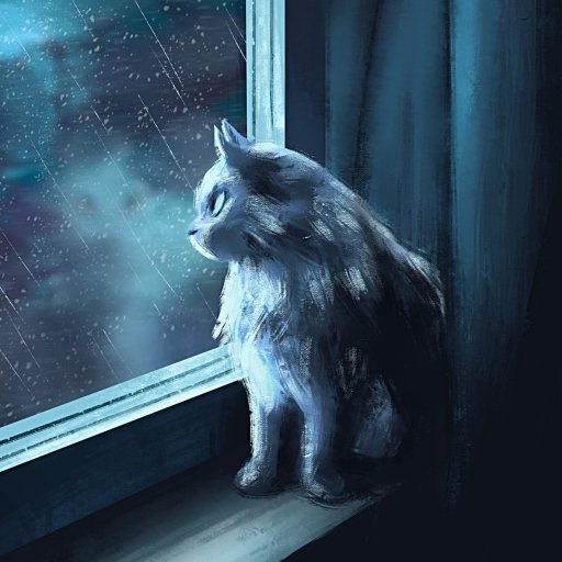 Download Window Rain Cat Fantasy PFP by Carlos Jurado