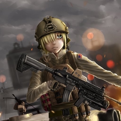 Download Assault Rifle Weapon Soldier Anime Military PFP