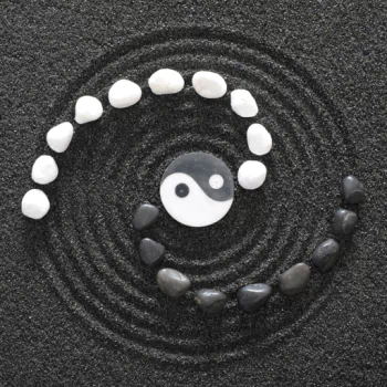 sand Black & White stone Yin Yang (The Expendables) religious PFP