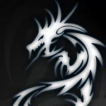 A fantasy-themed forum avatar featuring a striking white dragon on a dark background.