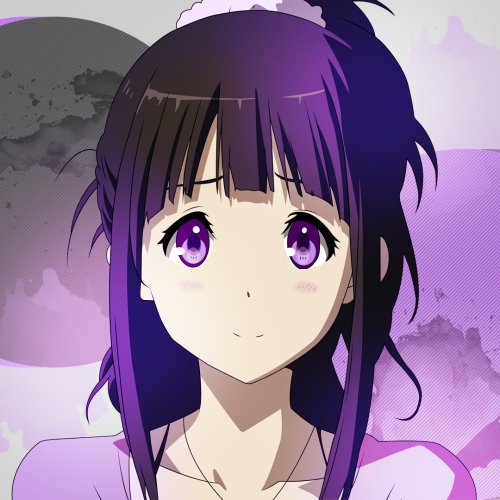 Download Purple Hair Purple Eyes Face Eru Chitanda Hyouka Anime PFP