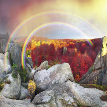 fall forest nature rainbow PFP