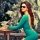 green dress