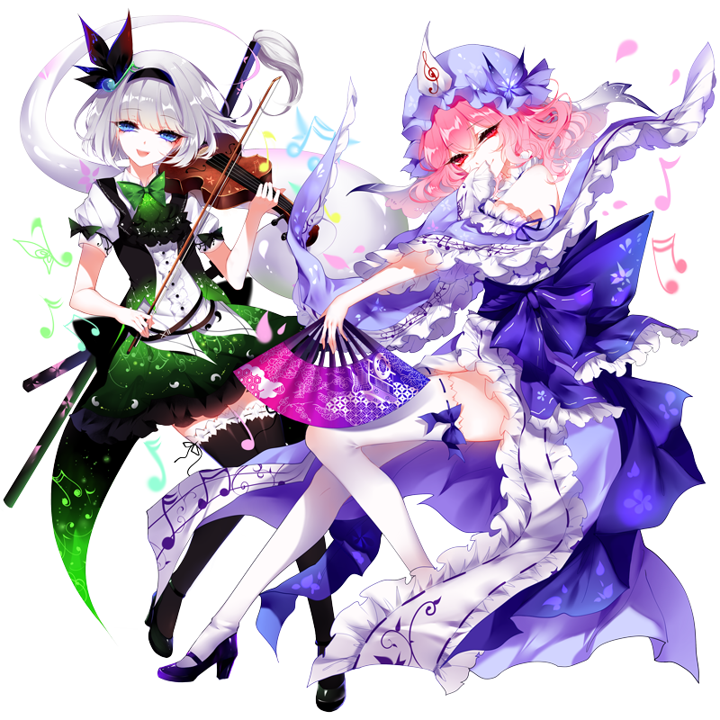Download Youmu Konpaku Yuyuko Saigyouji Anime Touhou PFP