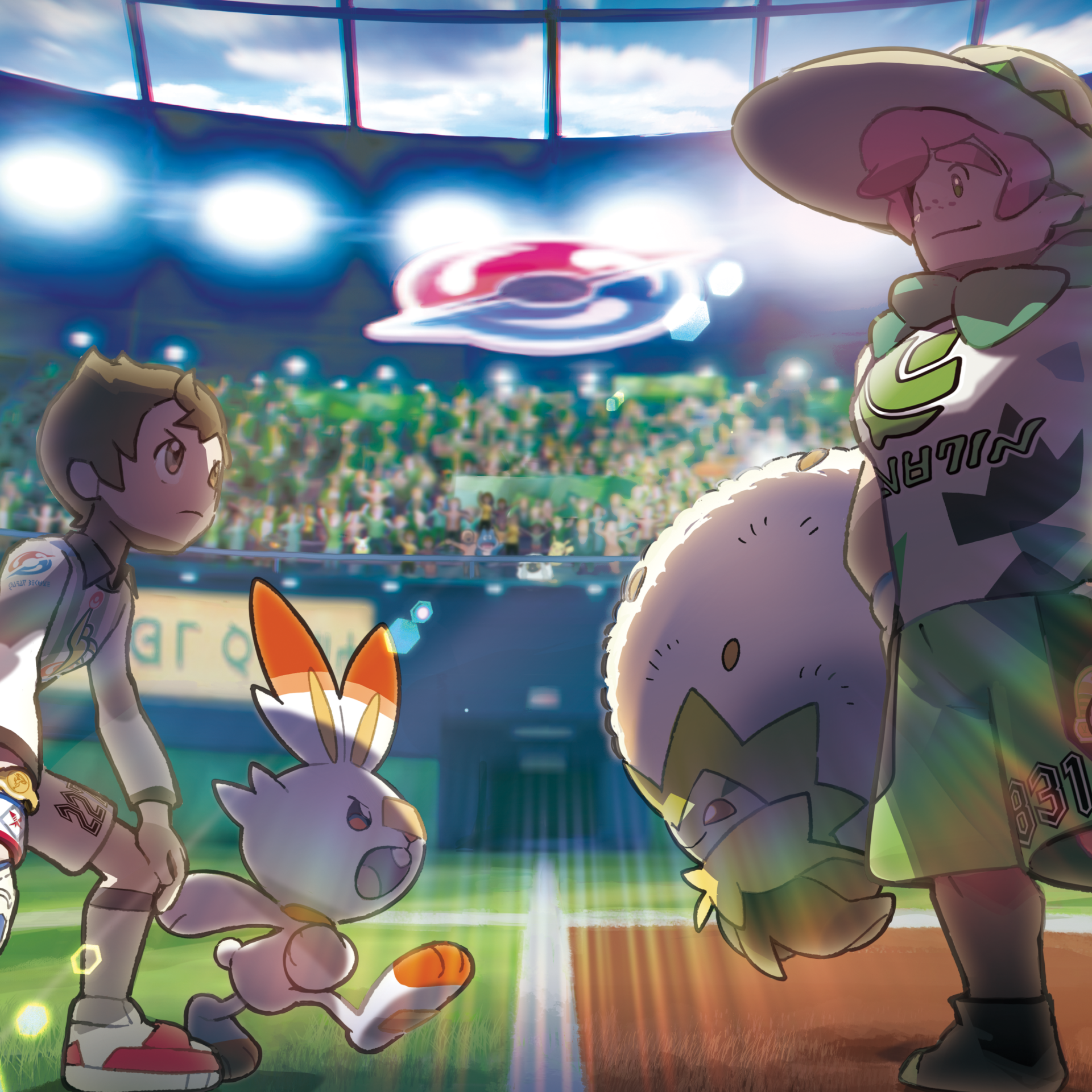 Download Victor (Pokémon) Pokemon Eldegoss (Pokémon) Scorbunny (Pokémon) Pokémon Sword Pokémon Shield Milo (Pokémon) Video Game Pokémon: Sword And Shield PFP