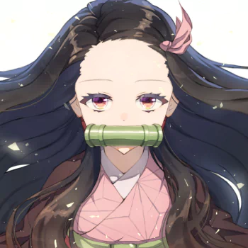 orange eyes brown hair Demon Slayer: Kimetsu no Yaiba Nezuko Kamado Anime PFP