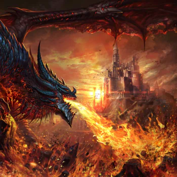 castle fire dragon fantasy Fire Dragon PFP