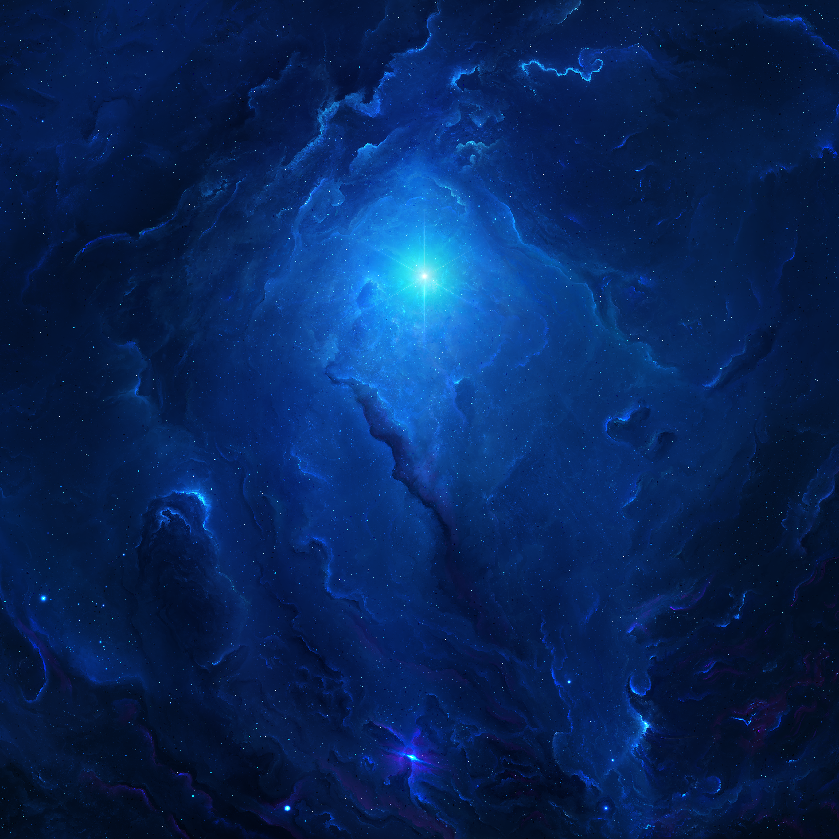 Undersea Temple Nebula by Starkiteckt