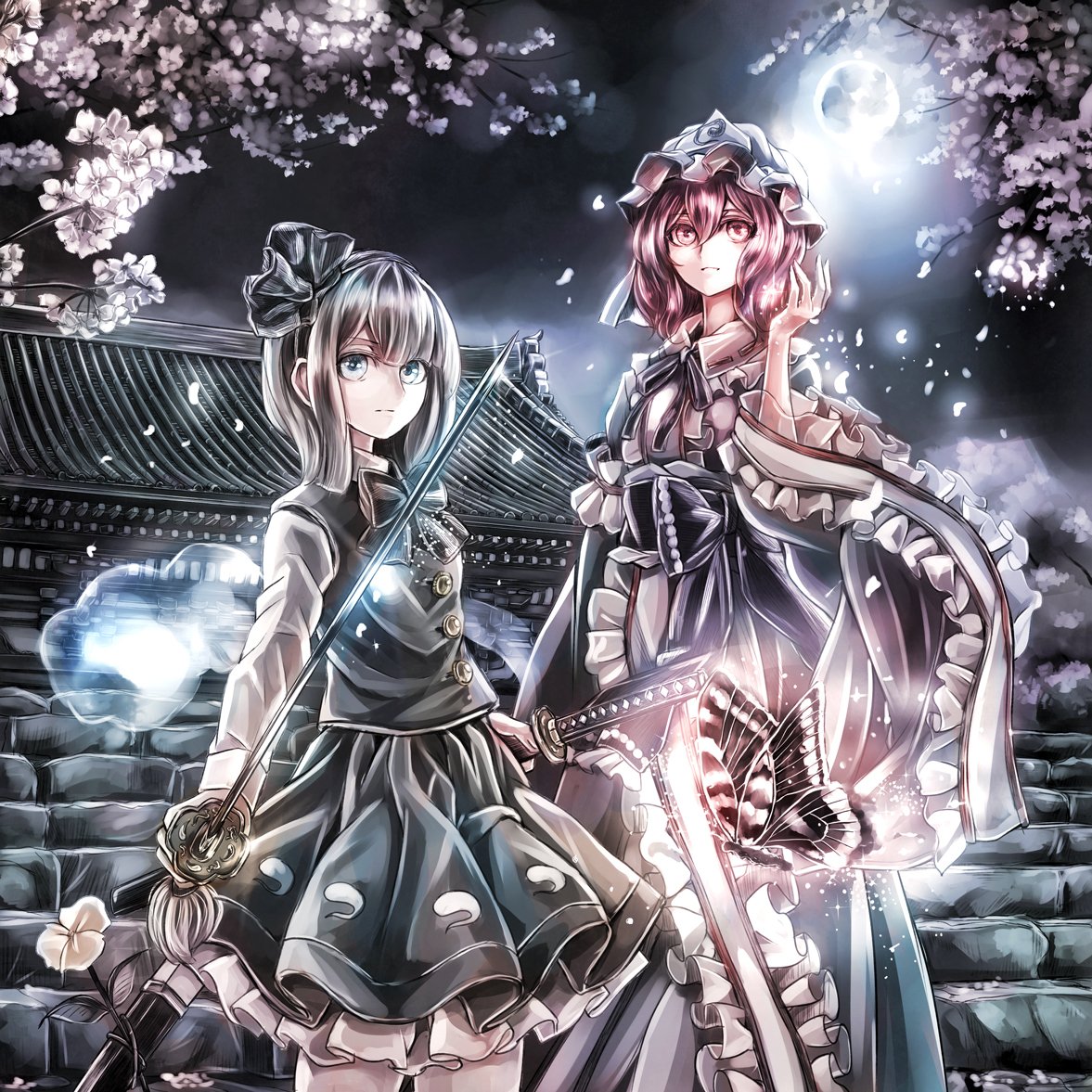 Download Yuyuko Saigyouji Youmu Konpaku Anime Touhou PFP