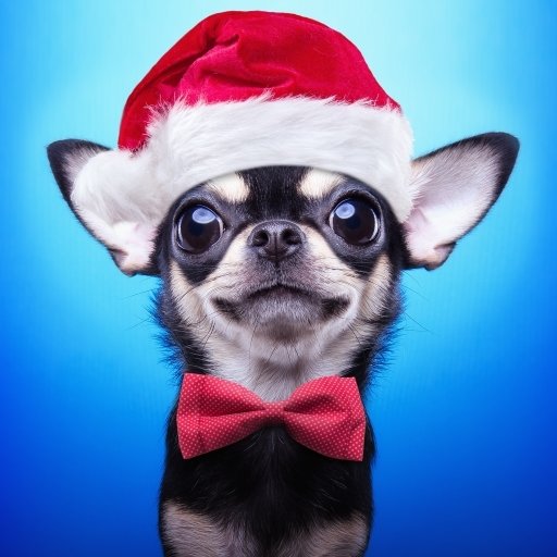 Download Bow Tie Chihuahua Dog Santa Hat Animal PFP