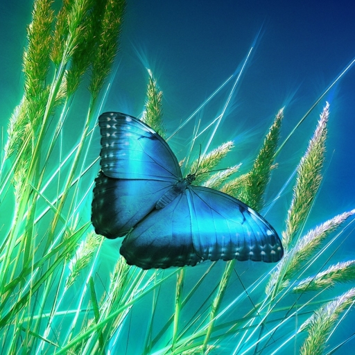 Butterfly in Green Wheat