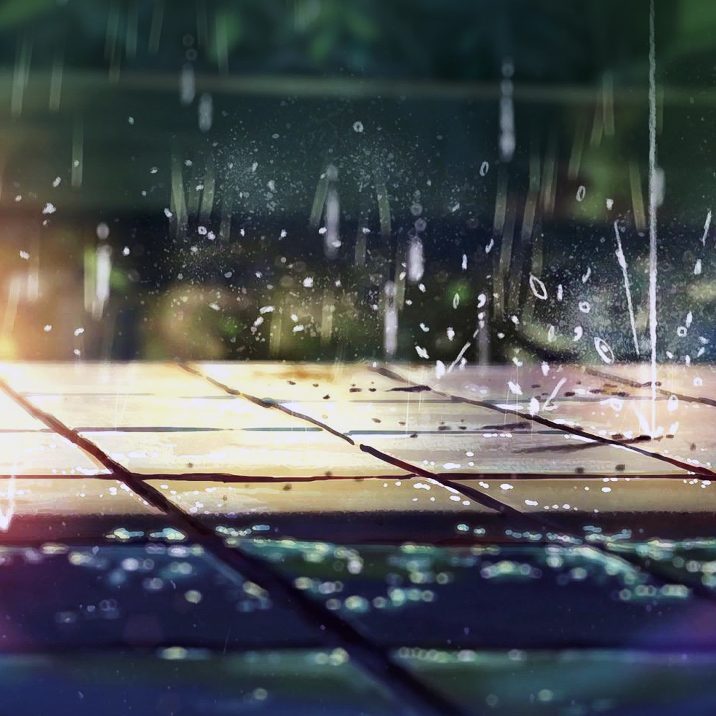 Сад изящных слов аниме дождь