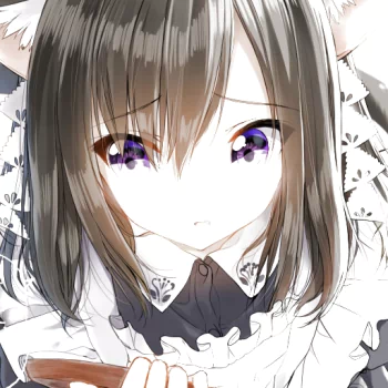tears black hair purple eyes maid Anime Original PFP