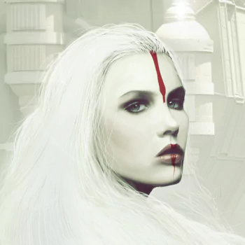 white hair Sci Fi woman PFP