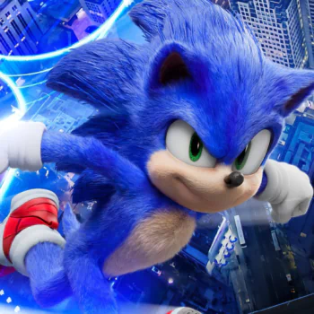 Forum avatar/pfp of Sonic the Hedgehog (movie): blue, spiky hedgehog mid-run with green eyes and red shoes against a neon-lit cityscape.