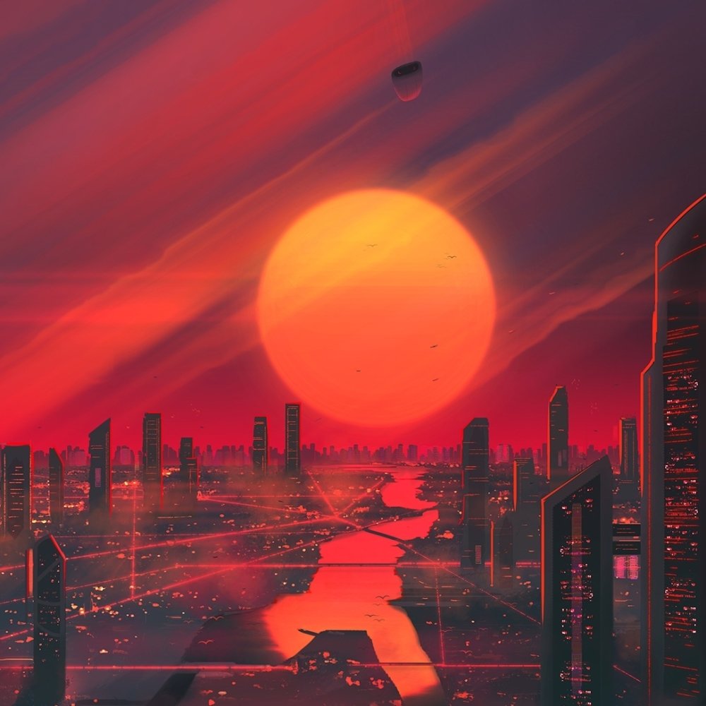 Download Futuristic Building Skyscraper City Sun Sunset Sci Fi Sci Fi ...