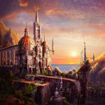  Sunset Castle by Rimma Arslanova