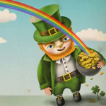 gold rainbow leprechaun St. Patrick's Day holiday PFP