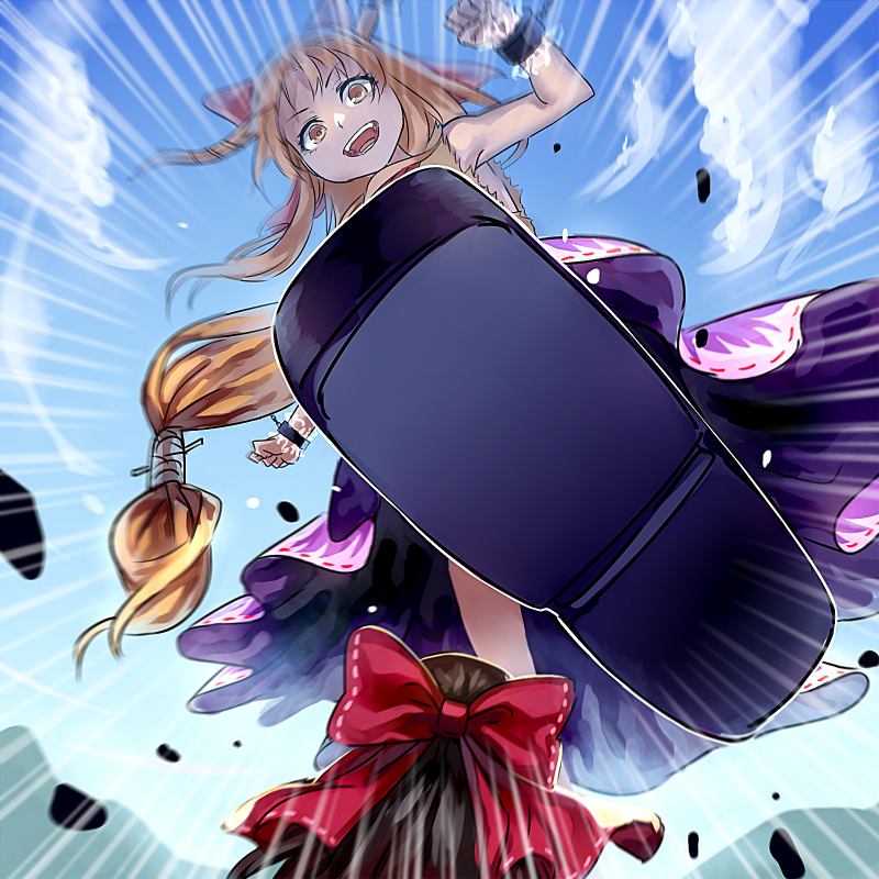 Download Reimu Hakurei Suika Ibuki Anime Touhou PFP