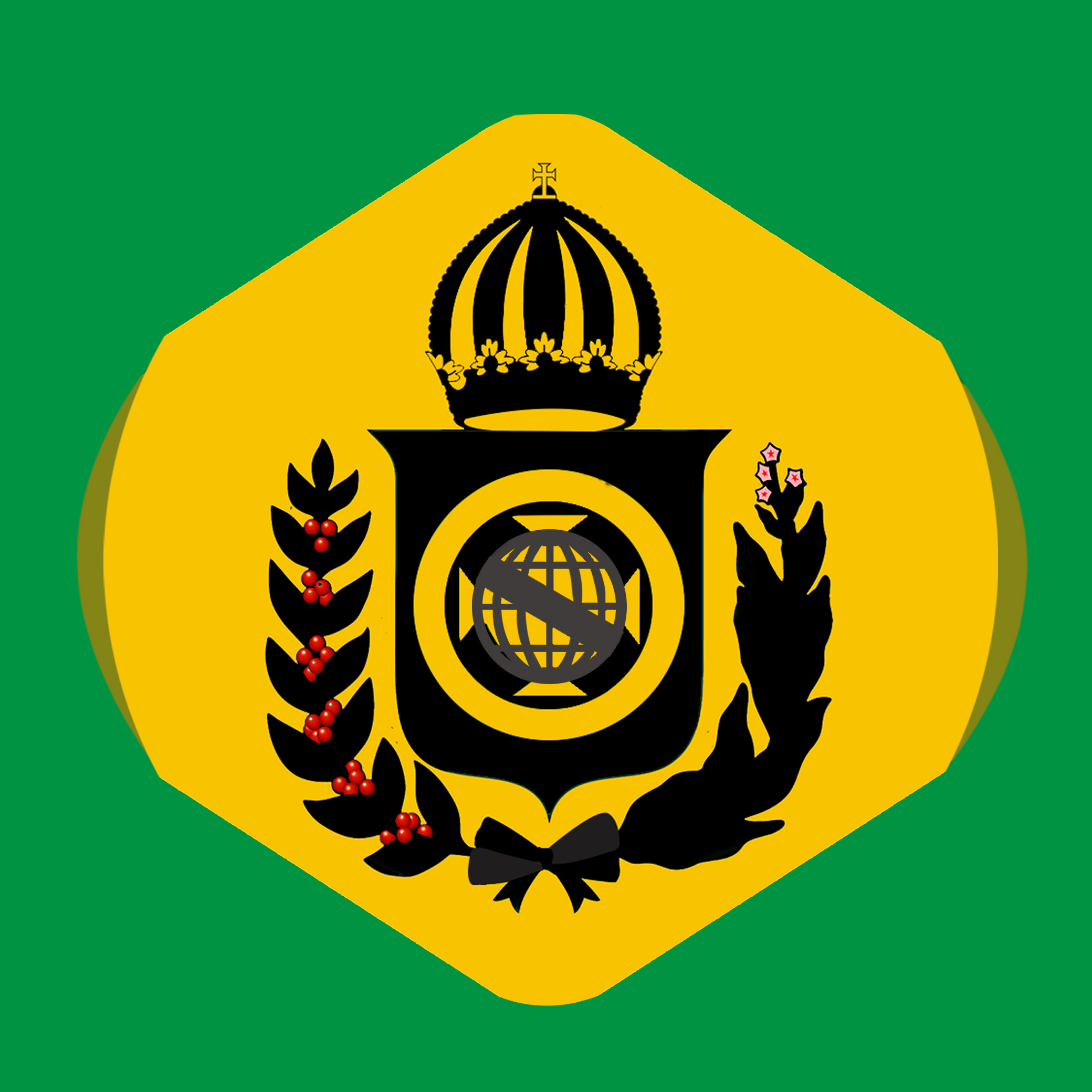 Bandeira do Império Brasileiro Minimalista by Serafin