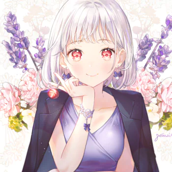red eyes white hair Anime girl anime girl PFP