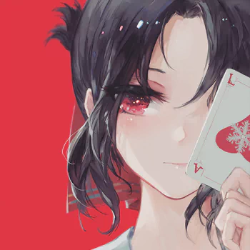 card short hair black hair red eyes Kaguya-sama: Love is War Anime PFP