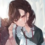 Download Brown Hair Short Hair Purple Eyes Maid Anime Original PFP