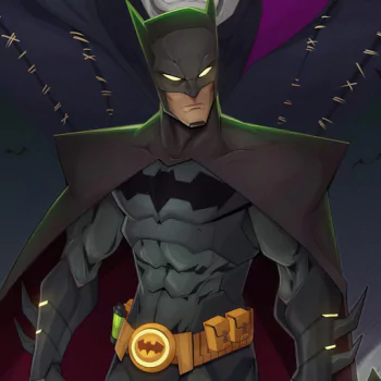  Batman with Black Cape and Gold Utility Belt