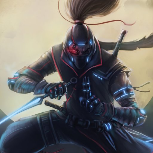 Download Warrior Cyberpunk Ninja Sci Fi PFP by Daniele Ariuolo