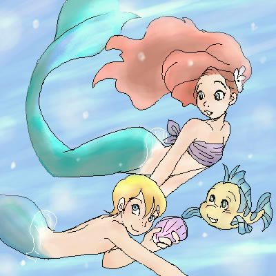 Download The Little Mermaid Fish Merman Mermaid Flounder (The Little Mermaid) Urchin (The Little Mermaid) Ariel (The Little Mermaid) TV Show PFP