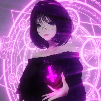 blue eyes cross Anime witch PFP