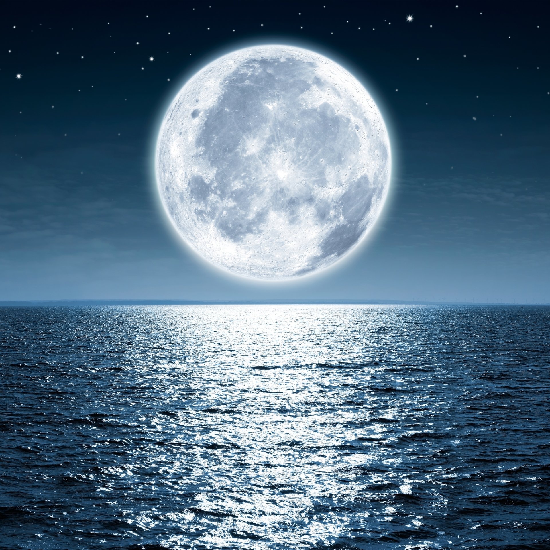 Download Sky Horizon Ocean Moon Nature PFP