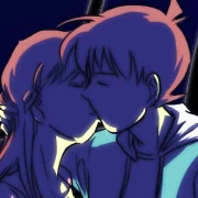  Shinichi &amp; Ran kissing