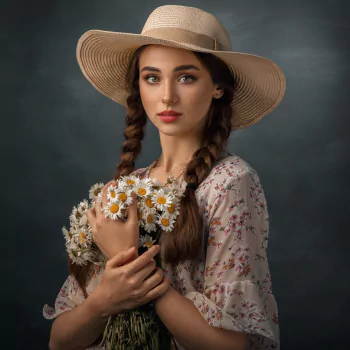 hat braid brunette model woman PFP