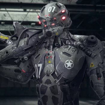 futuristic weapon warrior cyborg Sci Fi PFP