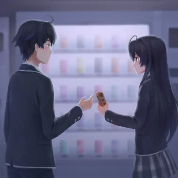 school uniform long hair black hair Hachiman Hikigaya Yukino Yukinoshita My Teen Romantic Comedy SNAFU My Youth Romantic Comedy Is Wrong As I Expected Anime PFP