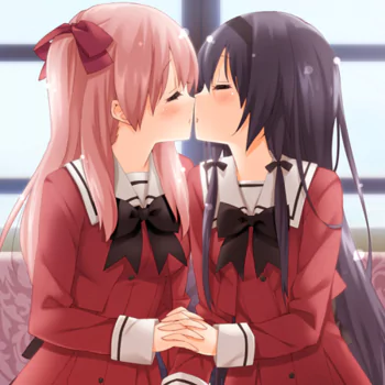 kiss yuri Anime A Kiss For The Petals - Remembering How We Met PFP
