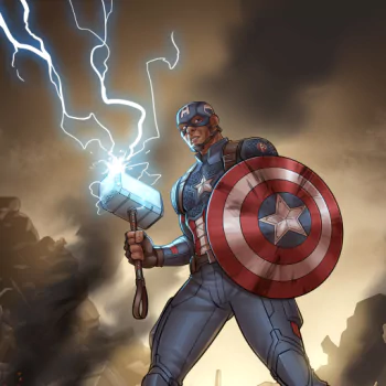  Captain America with Thor's Hammer by Kyle Petchock