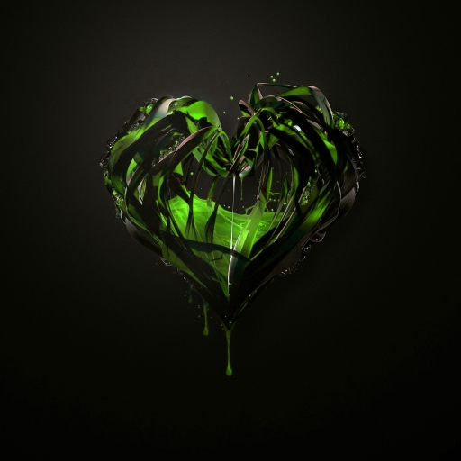 Beautiful Green Heart Wallpaper For Phone and Computer | Skip To My Lou