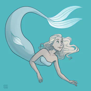 blonde tail mermaid fantasy PFP