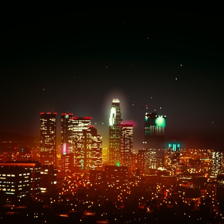 Download City Skyscraper Night Los Santos Grand Theft Auto V Video Game PFP