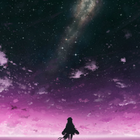 Anime Purple Sky by O'neil Jakiri