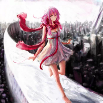 pink hair dress pink eyes Inori Yuzuriha Anime Guilty Crown PFP