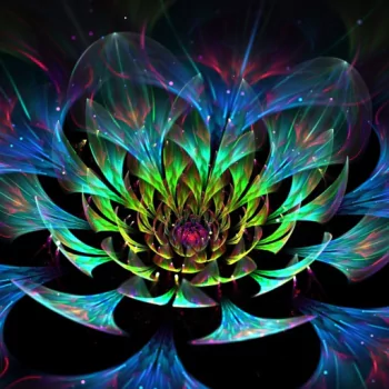  Abstract Lotus Flower