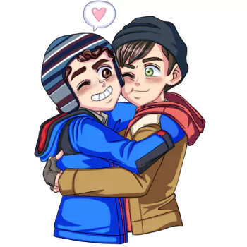 green eyes brown eyes cute Shazam (Movie) Freddy Freeman (DC Comics) Billy Batson hug movie Shazam (DC Comics) PFP