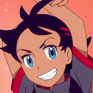 two-toned hair black hair blue eyes Pokemon Goh (Pokémon) Anime PFP