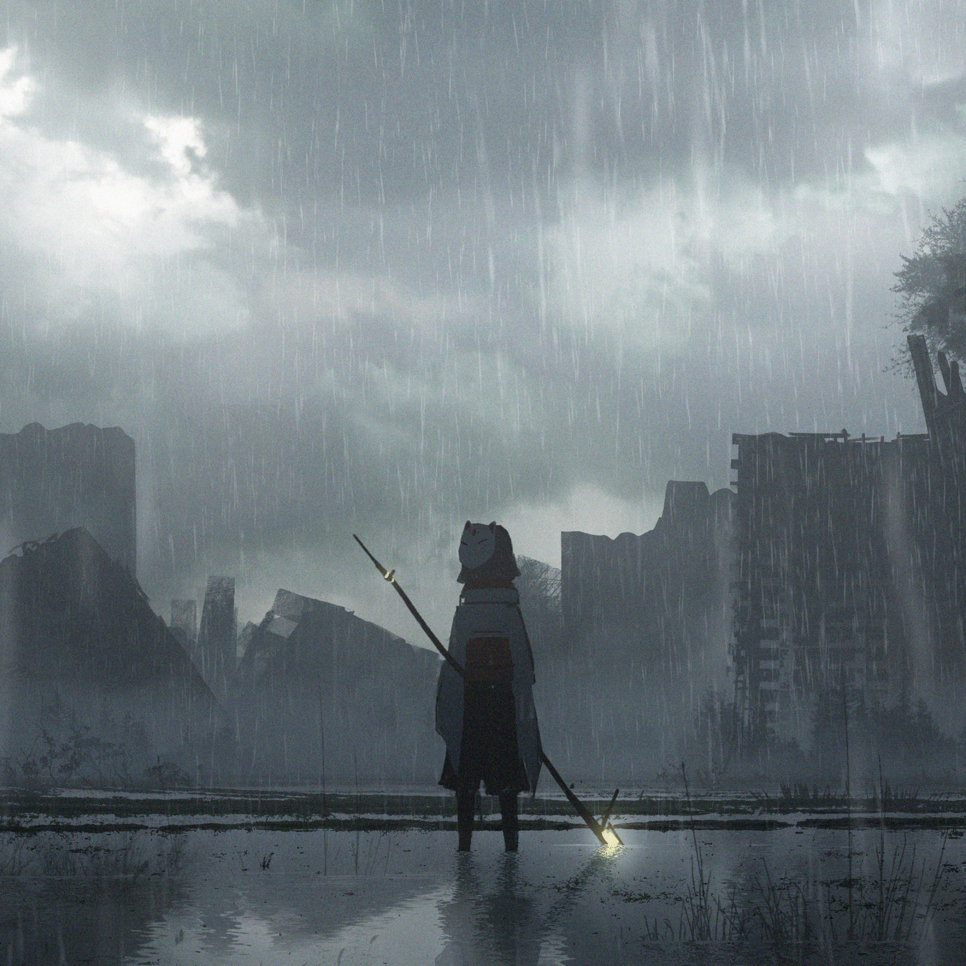 Download Spear Rain Anime Post Apocalyptic Rain Anime PFP