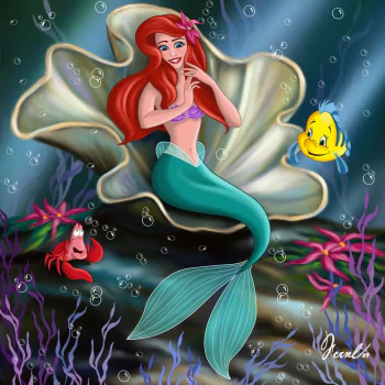 The Little Mermaid red hair Flounder (The Little Mermaid) Sebastian (The Little Mermaid) mermaid Ariel (The Little Mermaid) movie The Little Mermaid (1989) PFP
